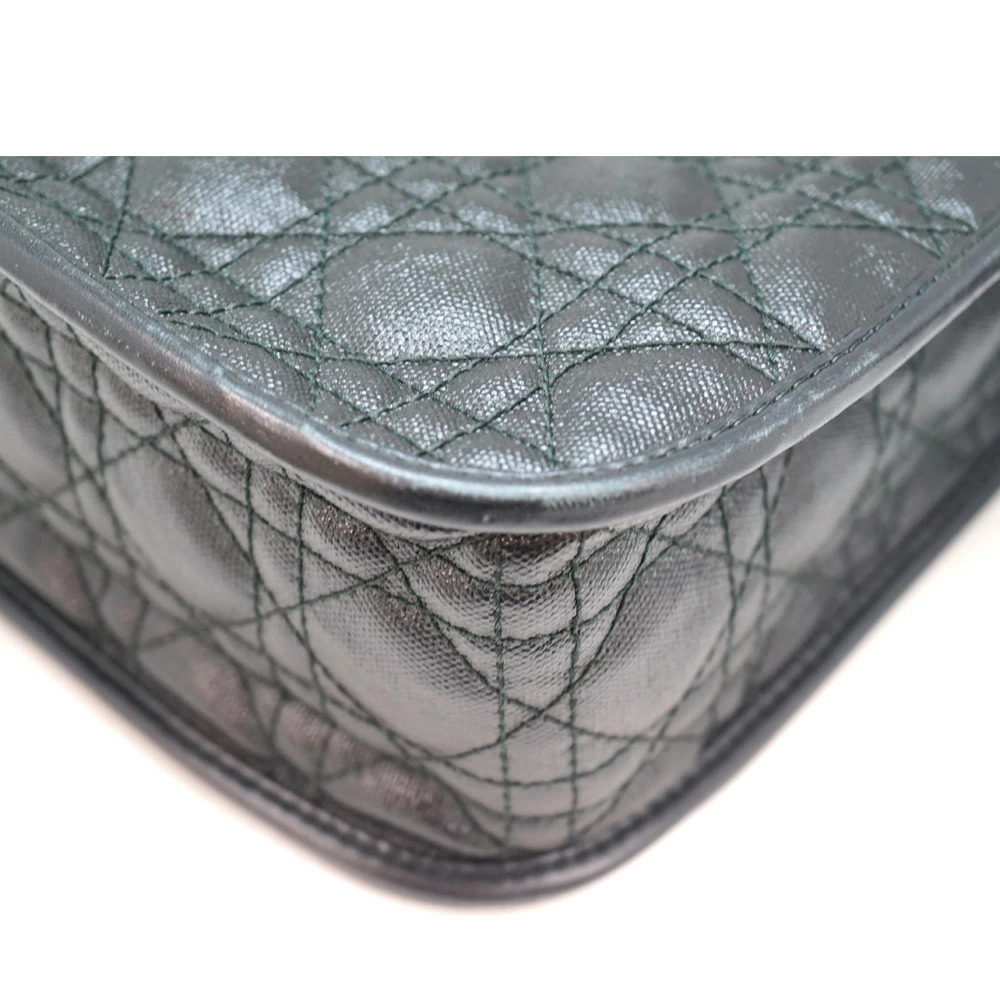 Christian Dior Cannage Shoulder Bag Leather Black - Picture 4 of 9